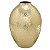 VASO DECORATIVO EM ALUMINIO COM TEXTURA DOURADO 30,5CM - Imagem 1