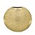 VASO DOURADO DECORATIVO EM ALUMINIO COM TEXTURA 28CM - Imagem 1
