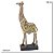 ESCULTURA GIRAFA DECORATIVA EM RESINA BEGE E DOURADO 31CM - Imagem 2