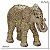 ESCULTURA ELEFANTE DECORATIVO EM RESINA DOURADO E MARROM 18,5CM - Imagem 3