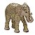 ESCULTURA ELEFANTE DECORATIVO EM RESINA DOURADO E MARROM 18,5CM - Imagem 1