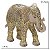 ESCULTURA ELEFANTE DECORATIVO EM RESINA NAS DOURADO E MARROM 15,5CM - Imagem 3