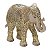 ESCULTURA ELEFANTE DECORATIVO EM RESINA NAS DOURADO E MARROM 15,5CM - Imagem 1