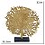 ESCULTURA ARVORE DECOR ALUMINIO E MARMORE DOURADO PRETO 32CM - Imagem 3