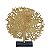 ESCULTURA ARVORE DECOR ALUMINIO E MARMORE DOURADO PRETO 32CM - Imagem 1