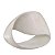 ESCULTURA ABSTRATA DECORATIVA RESINA COR OFF WHITE 21,5CM - Imagem 1