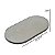 BANDEJA OVAL DECORATIVA EM VIDRO ESPELHADO FUME 42,5CM - Imagem 3