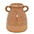 VASO COM ALÇAS DECOR PORCELANA BEGE E CARAMELO E PRETO 15CM - Imagem 1