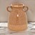 VASO COM ALÇAS DECOR PORCELANA BEGE E CARAMELO E PRETO 20CM - Imagem 2