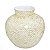 VASO BOJUDO DECORATIVO MADREPEROLA  TRABALHADO A MAO 29CM - Imagem 1