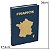 CAIXA LIVRO FRANCE DECORATIVA EM MDF  AZUL E DOURADO 36CM - Imagem 3