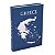 CAIXA LIVRO GREECE DECORATIVA EM MDF AZUL E BRANCA 36CM - Imagem 2