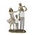 ESCULTURA FAMILIA DECORATIVA COM CASAL DE FILHOS EM RESINA - Imagem 1