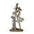 ESCULTURA FAMILIA DECORATIVA 3 FILHOS MENINOS EM RESINA - Imagem 1
