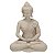 ESCULTURA BUDA EM RESINA DECORATIVO NA COR AREIA - 31,5CM - Imagem 1
