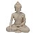 ESCULTURA BUDA DECORATIVO EM RESINA NA COR AREIA - 26CM - Imagem 1