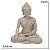 ESCULTURA BUDA DECORATIVO EM RESINA NA COR AREIA - 26CM - Imagem 3