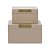 CAIXA EM MDF COM REVESTIMENTO EM PU BEGE MART 20cm - Imagem 2