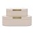 CAIXA EM MDF COM REVESTIMENTO EM PU OFF WHITE MART 34cm - Imagem 2