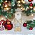 BONECO PAPAI NOEL EM PE COM CHAPEU NA COR CHAMPANHE 32CM - Imagem 2