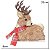 RENA DECORATIVA SENTADA EM PALHA COM CACHECOL VERMELHO 21CM - Imagem 3