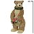 URSO DECORATIVO NATALINO EM PE DE PALHA  41CM FLORARTE - Imagem 4