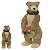 URSO DECORATIVO NATALINO EM PE DE PALHA  41CM FLORARTE - Imagem 3