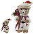 URSO DECORATIVO EM PE ROUPA PAPAI NOEL VERMELHO 27CM - Imagem 3