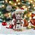 URSO DECORATIVO EM PE ROUPA PAPAI NOEL VERMELHO 27CM - Imagem 2