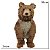 URSO DECORATIVO EM PE NATALINO DE PALHA COR MARROM 33X24CM - Imagem 3