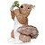 ESQUILO DECORATIVO NATALINO EM PE PALHA BEGE 29CM FLORARTE - Imagem 1