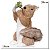 ESQUILO DECORATIVO NATALINO EM PE PALHA BEGE 29CM FLORARTE - Imagem 3