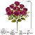 BUQUE DE ROSAS MICROP 15 BOTOES FUCSIA OUTONO 43CM FLORARTE - Imagem 3