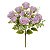 BUQUE DE ROSAS MICROP 15 BOTOES ROSA OUTONO 43CM FLORARTE - Imagem 1