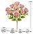 BUQUE DE ROSAS 15 BOTOES ROSA  ANTIGO OUTONO 43CM FLORARTE - Imagem 3