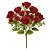 BUQUE ROSAS MICROP 15 BOTOES VERMELHO OUTONO 43CM FLORARTE - Imagem 1