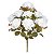 BUQUE DE ROSA DIANA 9 BOTOES BRANCO OUTONO 40CM FLORARTE - Imagem 1