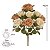 BUQUE ROSA DIANA 9BOTOES PESSEGO OUTONO CHA 40CM FLORARTE - Imagem 3