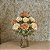 BUQUE ROSA DIANA 9BOTOES PESSEGO OUTONO CHA 40CM FLORARTE - Imagem 2