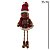 BONECO NATALINO GINGERBREAD SENTADO VERMELHO E BEGE 35CM - Imagem 3