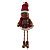 BONECO NATALINO GINGERBREAD SENTADO VERMELHO E BEGE 35CM - Imagem 1
