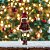 BONECO NATALINO GINGERBREAD SENTADO VERMELHO E BEGE 35CM - Imagem 2