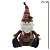 BONECO DECORATIVO PAPAI NOEL SENTADO COLORIDO 21CM - Imagem 4