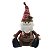 BONECO DECORATIVO PAPAI NOEL SENTADO COLORIDO 21CM - Imagem 1