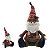 BONECO DECORATIVO PAPAI NOEL SENTADO COLORIDO 21CM - Imagem 3
