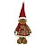 BONECO NATALINO GINGERBREAD EM PE COM CHAPEU VERMELHO 34CM - Imagem 1