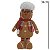 BONECO NATALINO GINGERBREAD EM PE DE CHAPEU BRANCO 34CM - Imagem 3