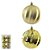 JG 6 BOLA DECORADA NATALINA DE PVC NA COR DOURADA 8CM - Imagem 2
