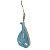 ESCULTURA BARCO DECORATIVO MADEIRA AZUL 15X11CM FLORARTE - Imagem 1