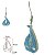 ESCULTURA BARCO DECORATIVO MADEIRA AZUL 15X11CM FLORARTE - Imagem 3